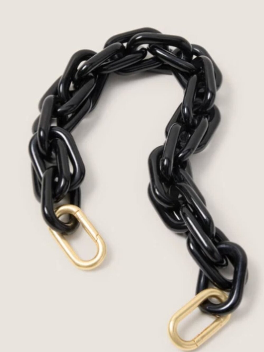 Clare V. Black Resin Link [Shortie / Shoulder] Bag Strap - NWOT